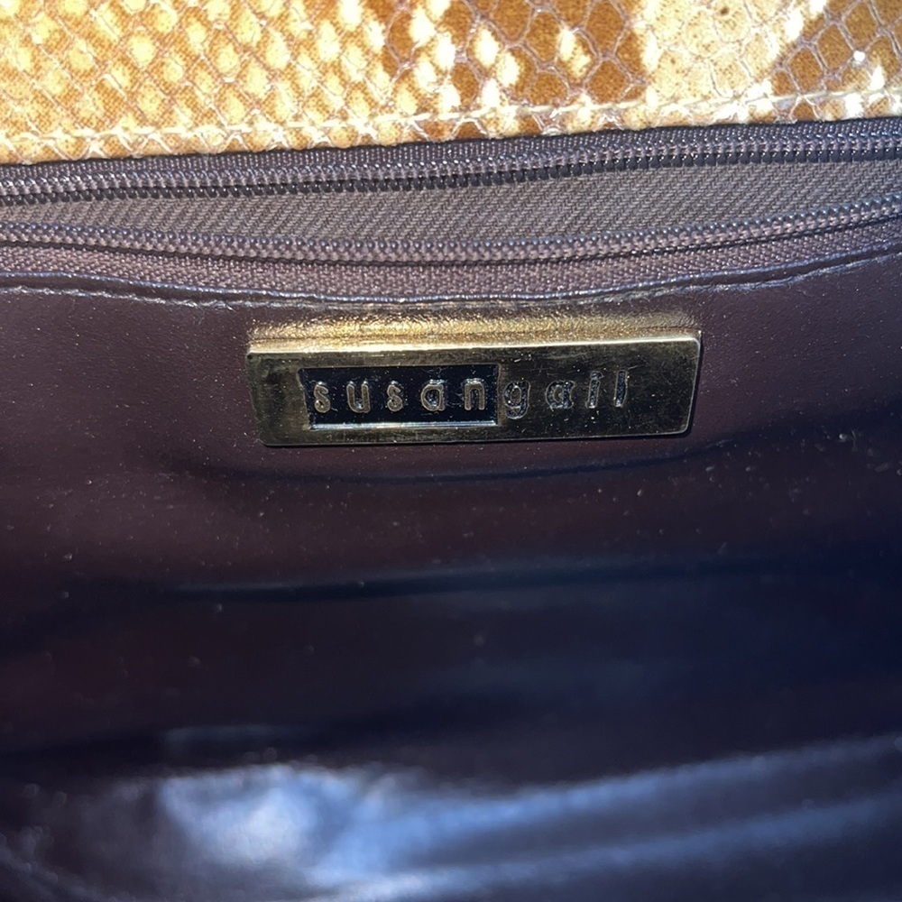 Susan Gail Structured Python Shoulder Hand Bag - Picture 8 of 10